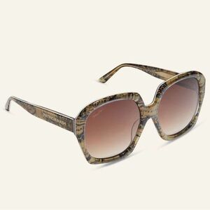 Patricia Nash: Suzanne European Map Print Brown Gradient Sunglasses
